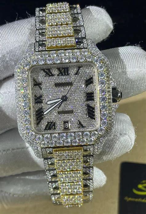 moissanite watches replica|moissanite cartier watch for sale.